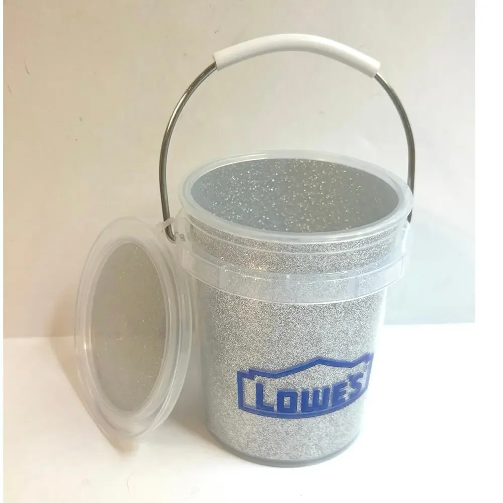 Lowe’s Limited Edition Mini Glitter Bucket Silver Sparkle #8971267